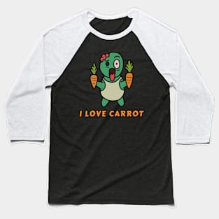 Vegetarian Zombie "I LOVE CARROT" Baseball T-Shirt